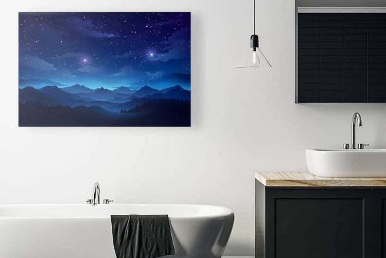 Beautiful Night Landscape Illustration 23 by Nora studio