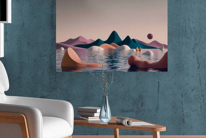 Boho 3D Landscape 2 Reproduction