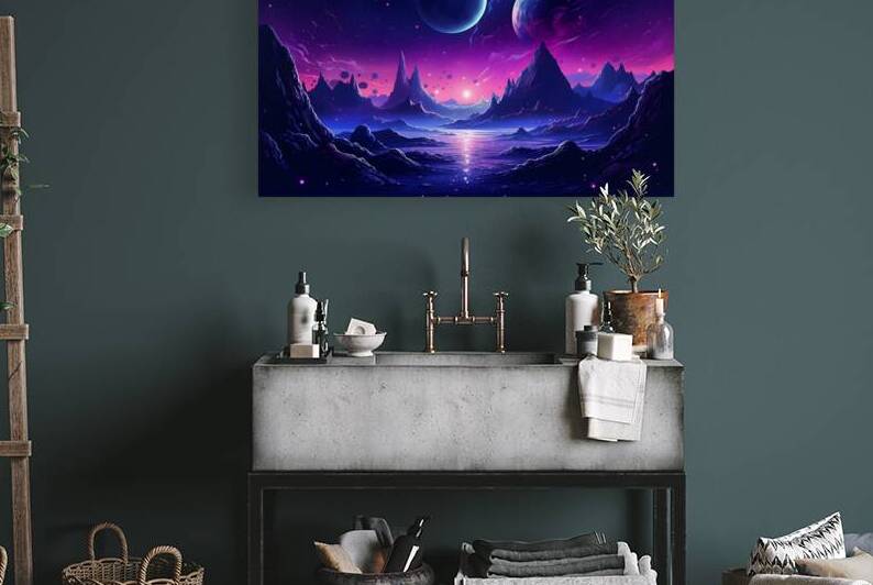 Planetscape Illustration Wallpaper 21 Reproduction