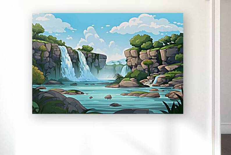 Waterfall Landscape 63 Reproduction