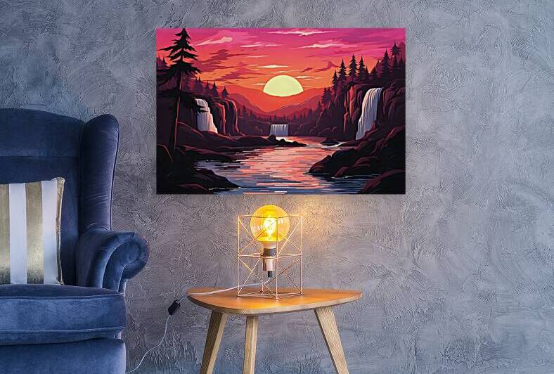 Waterfall Landscape 60 Reproduction