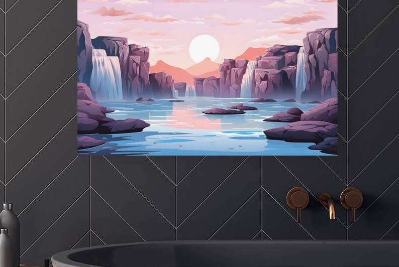 Waterfall Landscape 17 Reproduction