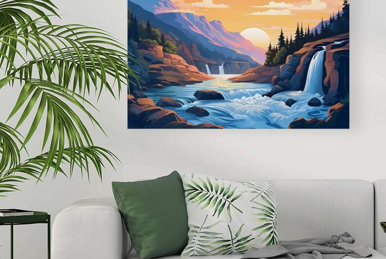 Waterfall Landscape 6 Reproduction