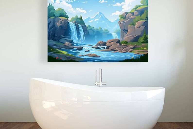Waterfall Landscape 33 Reproduction