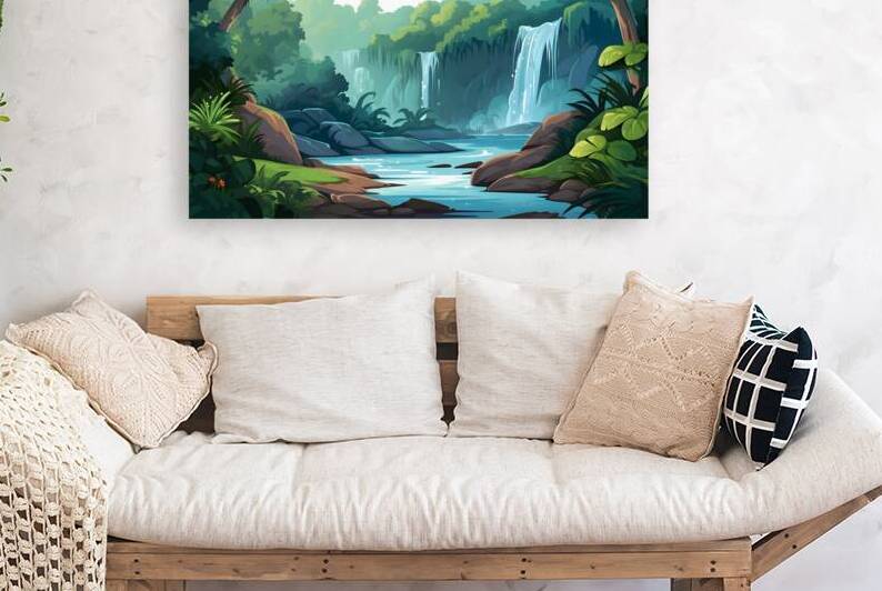 Waterfall Landscape 42 Reproduction