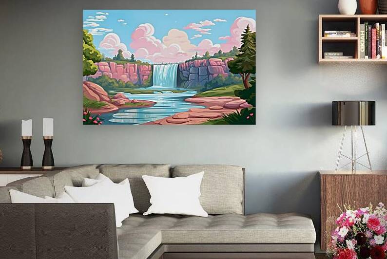 Waterfall Landscape 78 Reproduction