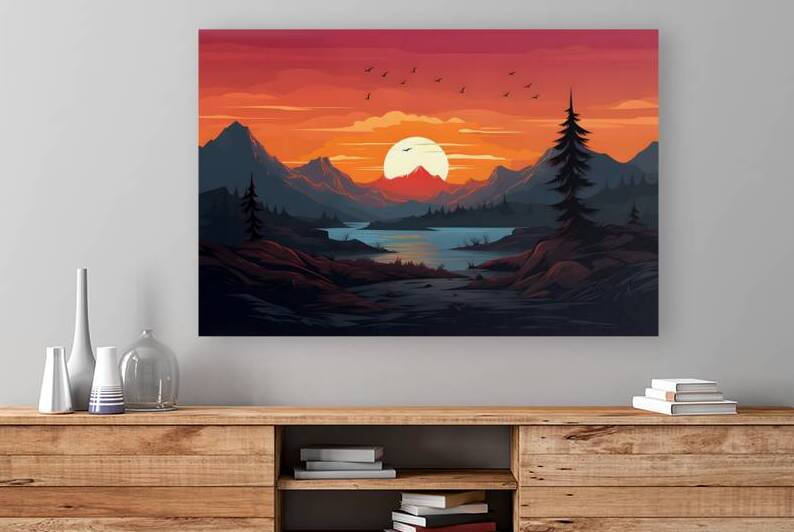 Sunset Landscape 100 Reproduction