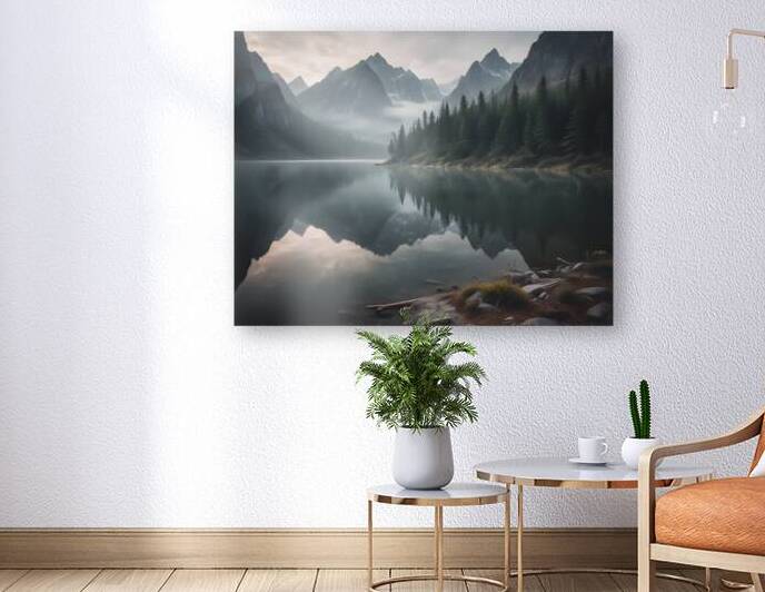 Mountain Landscape Wall Art Print 50 Reproduction