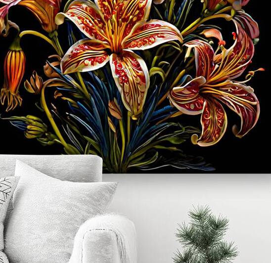  Artistic Botanical Flower Collection – Rose Sunflower and Yellow Bloom Illustrations 44 by Aura Gallery