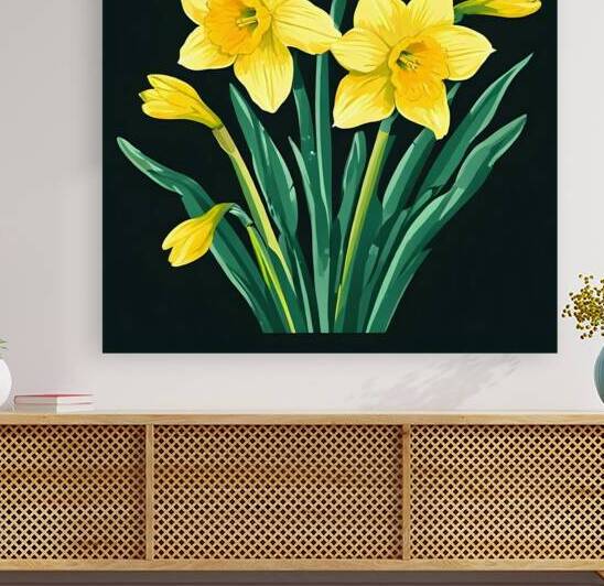 Artistic Botanical Flower Collection – Rose Sunflower and Yellow Bloom Illustrations 67 by Aura Gallery
