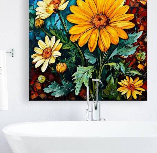  Artistic Botanical Flower Collection – Rose Sunflower and Yellow Bloom Illustrations 19 by Aura Gallery