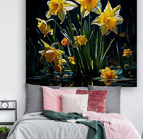  Artistic Botanical Flower Collection – Rose Sunflower and Yellow Bloom Illustrations 2 by Aura Gallery