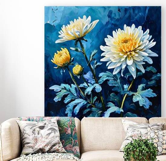  Artistic Botanical Flower Collection – Rose Sunflower and Yellow Bloom Illustrations 4 by Aura Gallery
