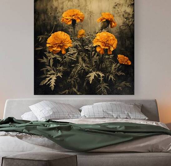  Artistic Botanical Flower Collection – Rose Sunflower and Yellow Bloom Illustrations 14 by Aura Gallery