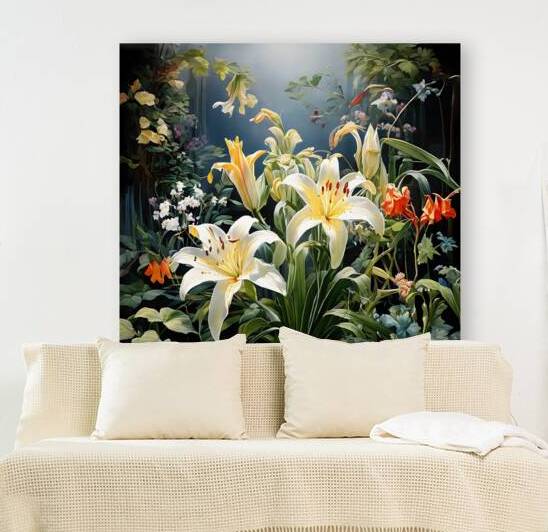  Artistic Botanical Flower Collection – Rose Sunflower and Yellow Bloom Illustrations 57 by Aura Gallery