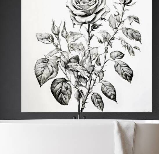 Artistic Botanical Flower Collection – Rose Sunflower and Yellow Bloom Illustrations 75 by Aura Gallery