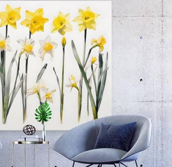  Artistic Botanical Flower Collection – Rose Sunflower and Yellow Bloom Illustrations 11 by Aura Gallery