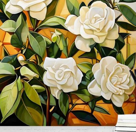  Artistic Botanical Flower Collection – Rose Sunflower and Yellow Bloom Illustrations 44 by Aura Gallery