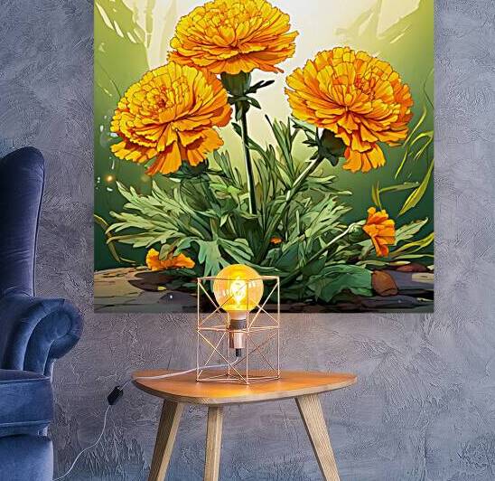  Artistic Botanical Flower Collection – Rose Sunflower and Yellow Bloom Illustrations 4 by Aura Gallery