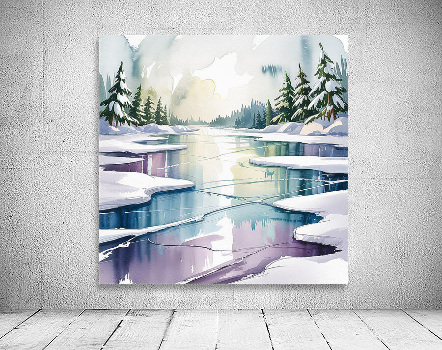 Frozen Winter Lakes 4 Wall Preview