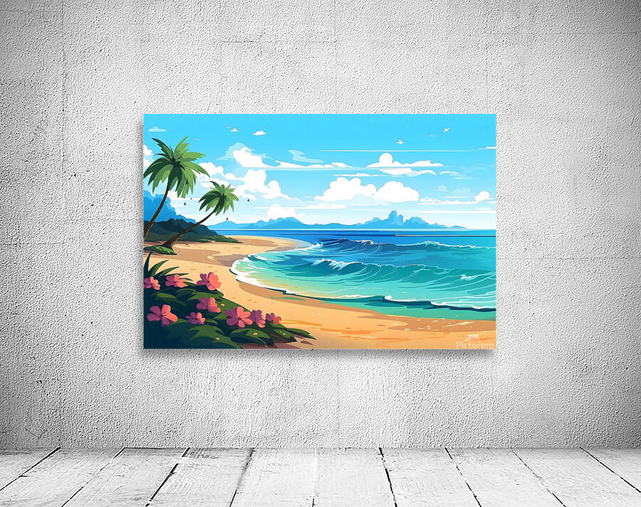 Beach Scenery Illustration 21 Wall Preview