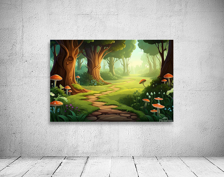 Forest Landscape Illustration 17 Wall Preview