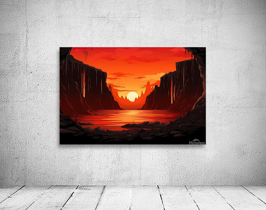 Lava Landscape Illustration 21 Wall Preview