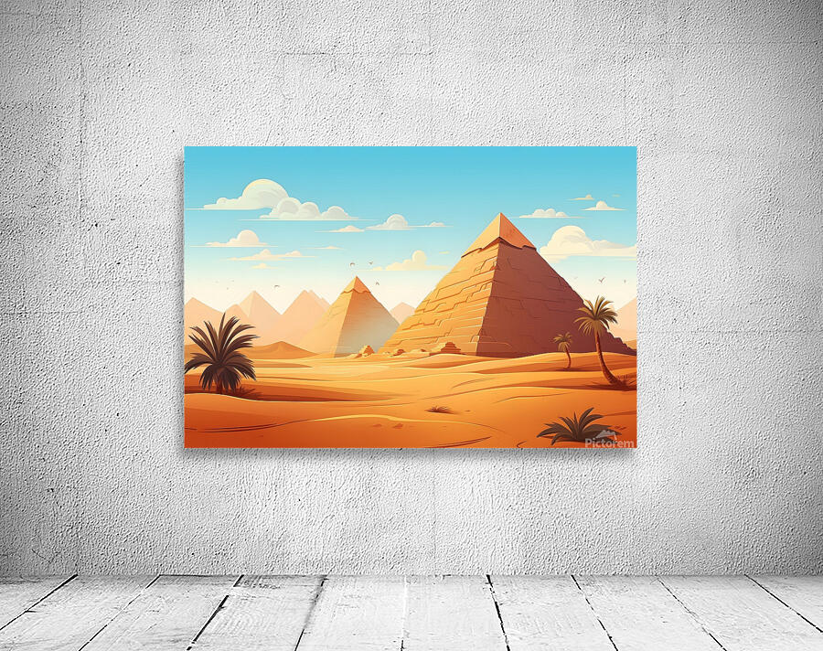 Pyramid Landscape Illustration 21 Wall Preview