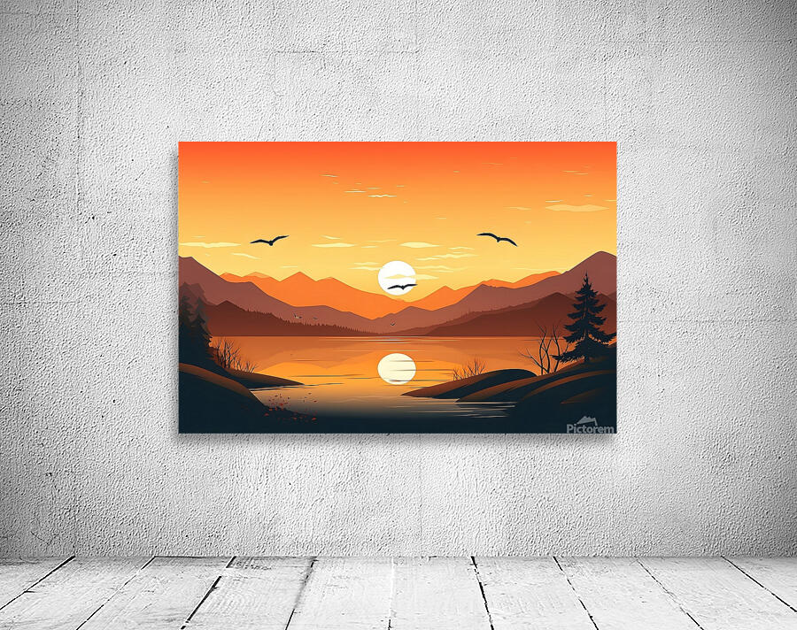 Sunset Landscape 4 Wall Preview