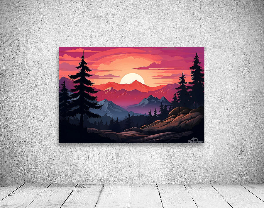 Sunset Landscape 15 Wall Preview
