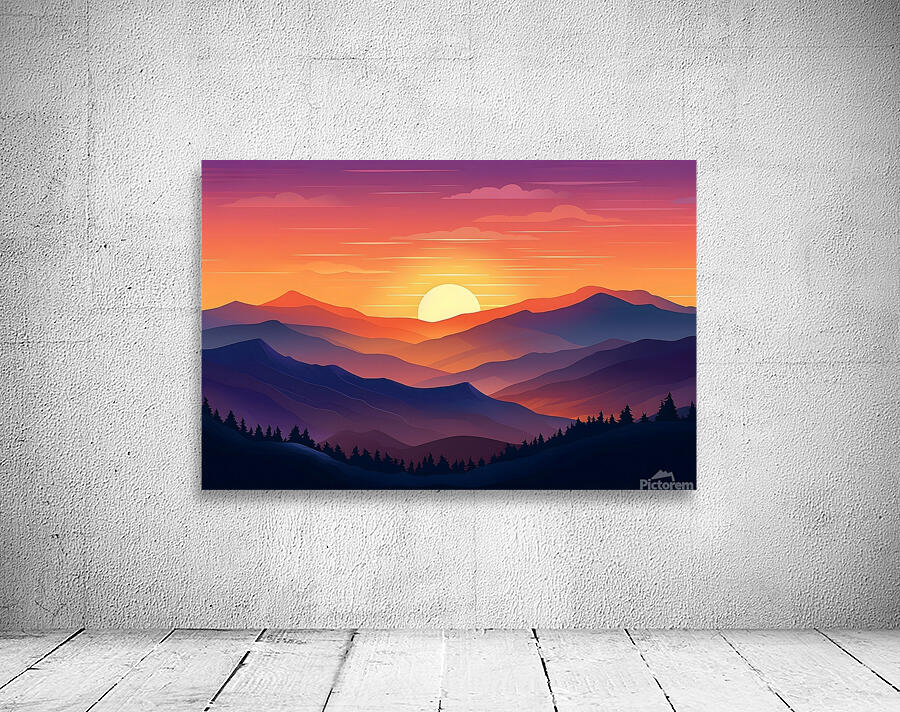 Sunset Landscape 16 Wall Preview