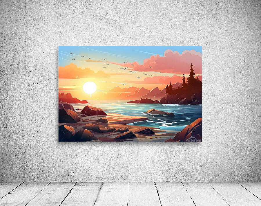 Sunset Landscape 90 Wall Preview