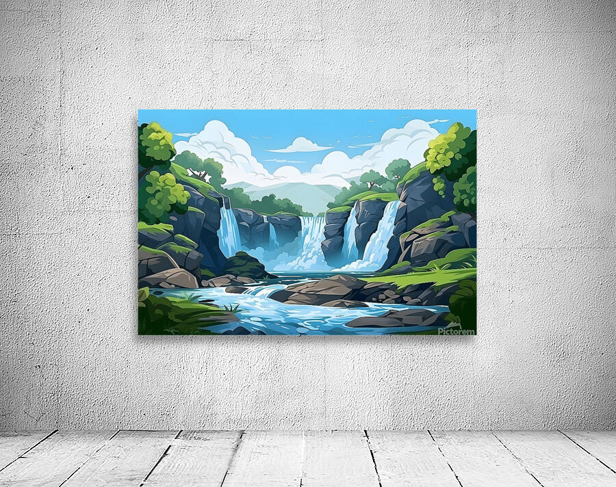 Waterfall Landscape 36 Wall Preview