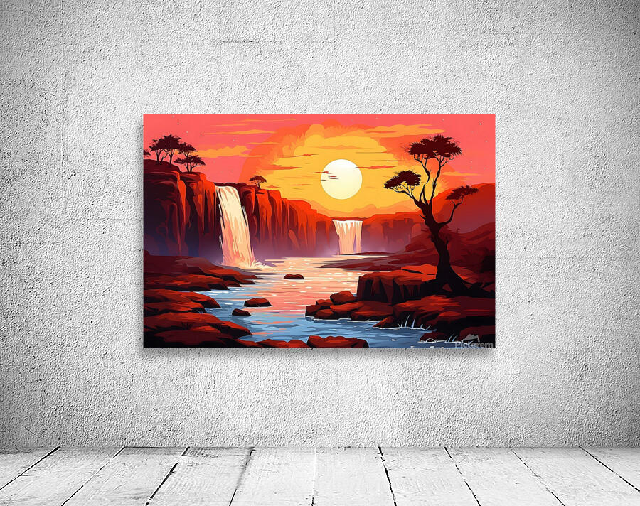 Waterfall Landscape 53 Wall Preview