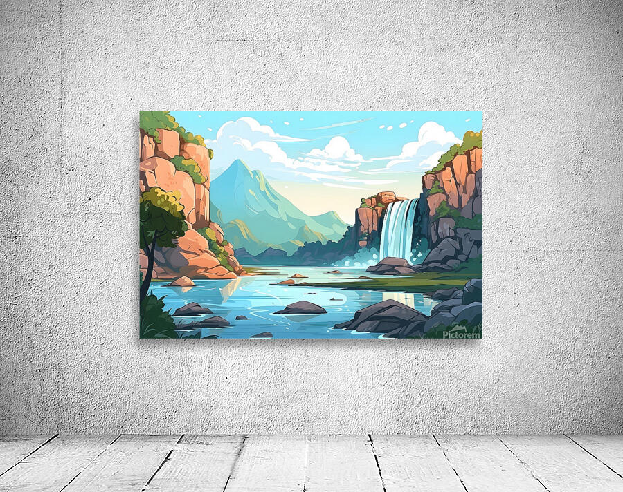 Waterfall Landscape 11 Wall Preview