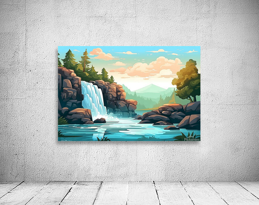 Waterfall Landscape 5 Wall Preview