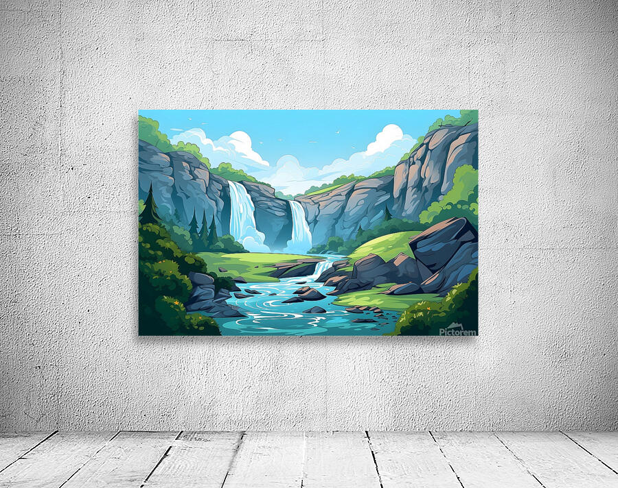 Waterfall Landscape 30 Wall Preview