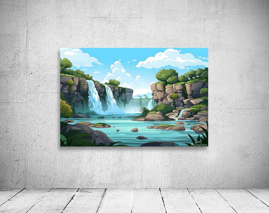 Waterfall Landscape 63 Wall Preview