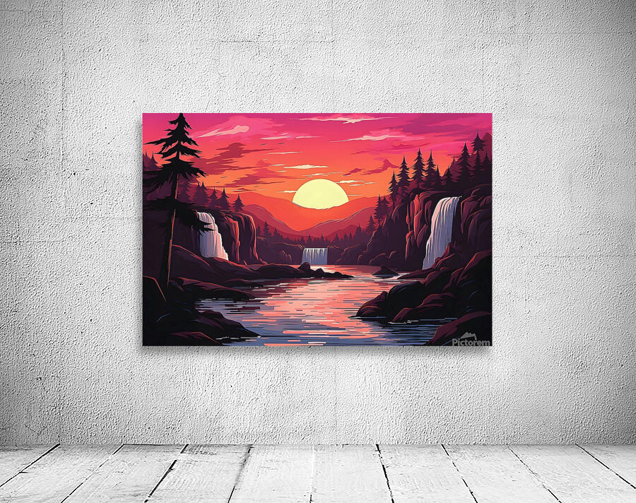 Waterfall Landscape 60 Wall Preview