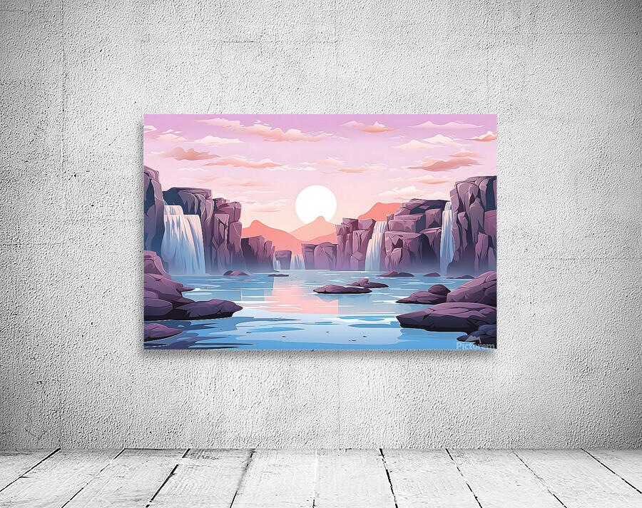 Waterfall Landscape 17 Wall Preview