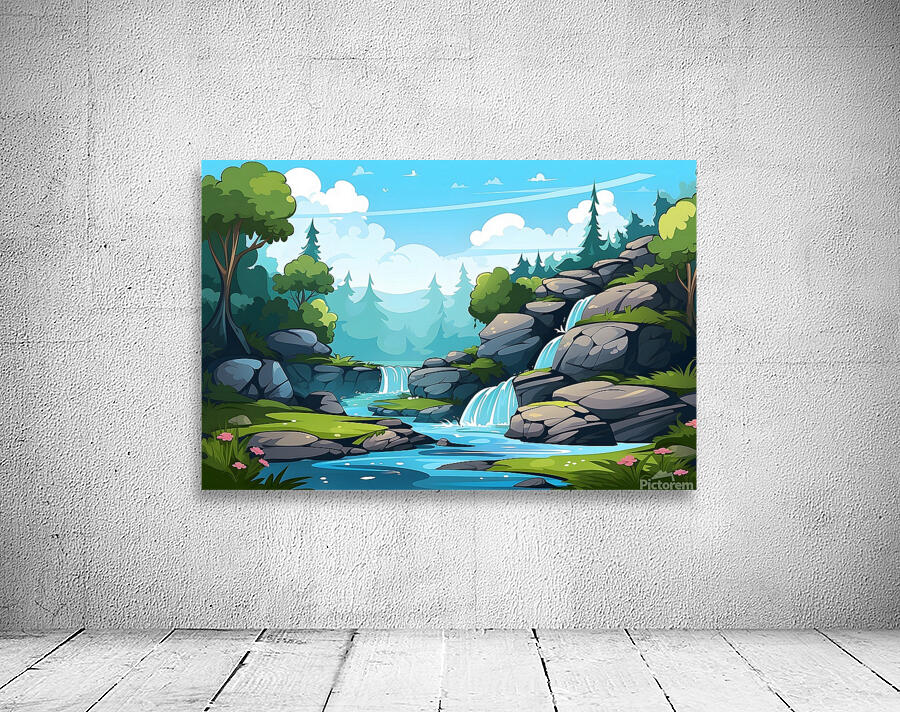 Waterfall Landscape 27 Wall Preview