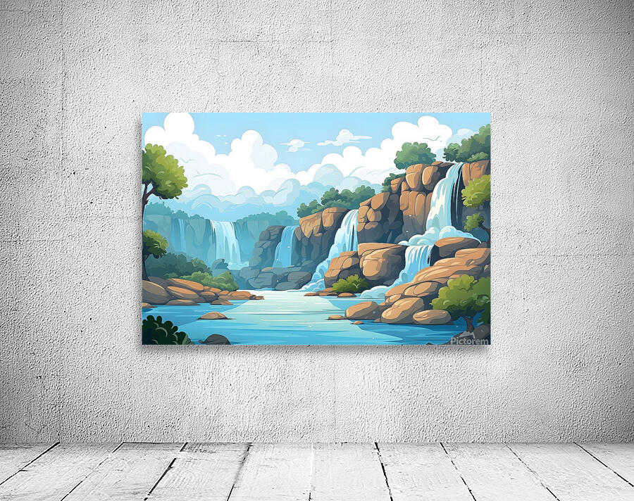 Waterfall Landscape 28 Wall Preview