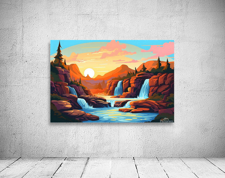 Waterfall Landscape 24 Wall Preview
