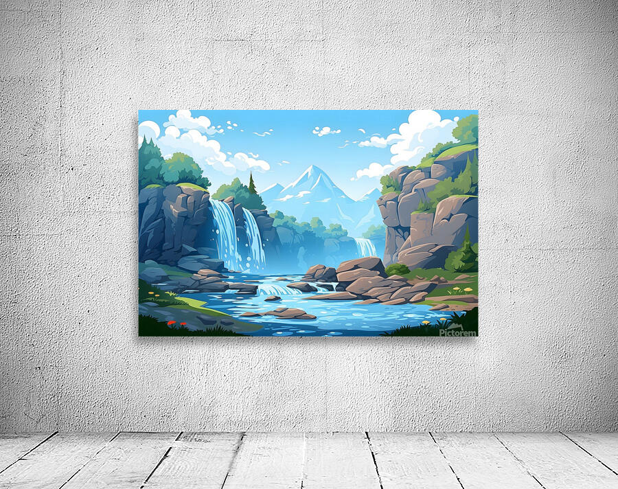Waterfall Landscape 33 Wall Preview