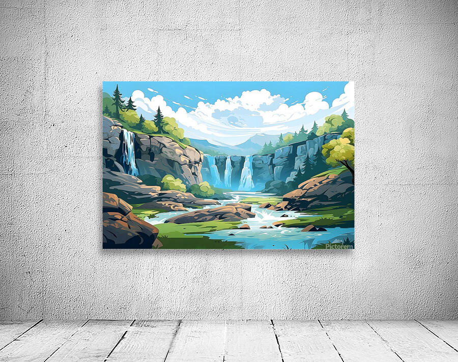 Waterfall Landscape 21 Wall Preview