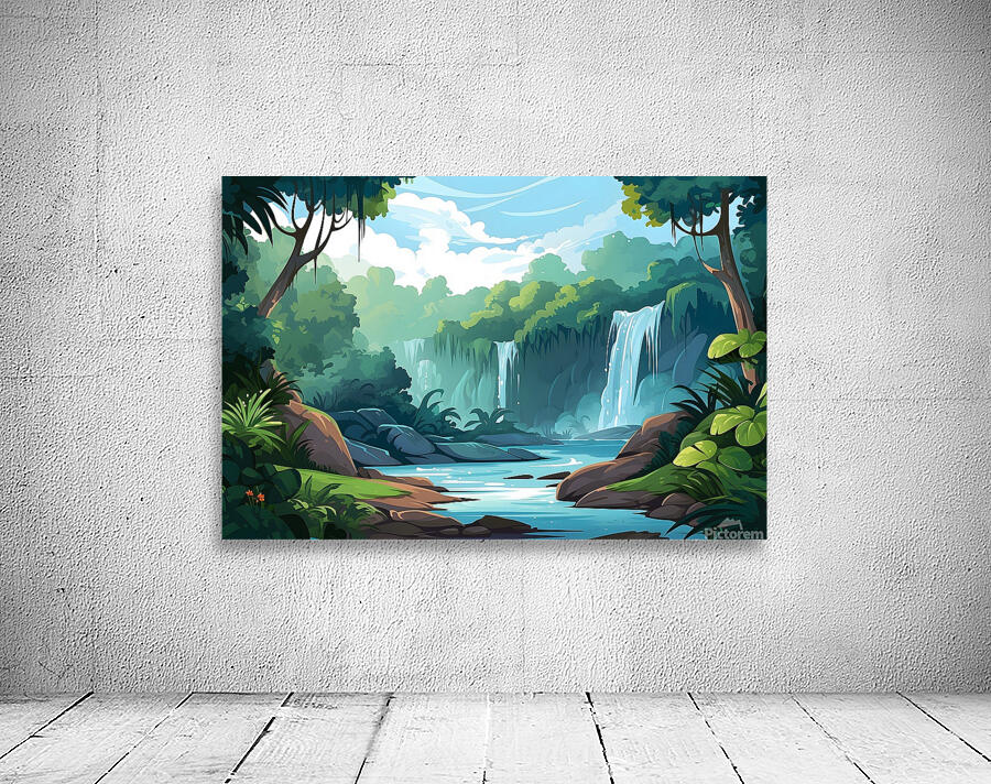 Waterfall Landscape 42 Wall Preview