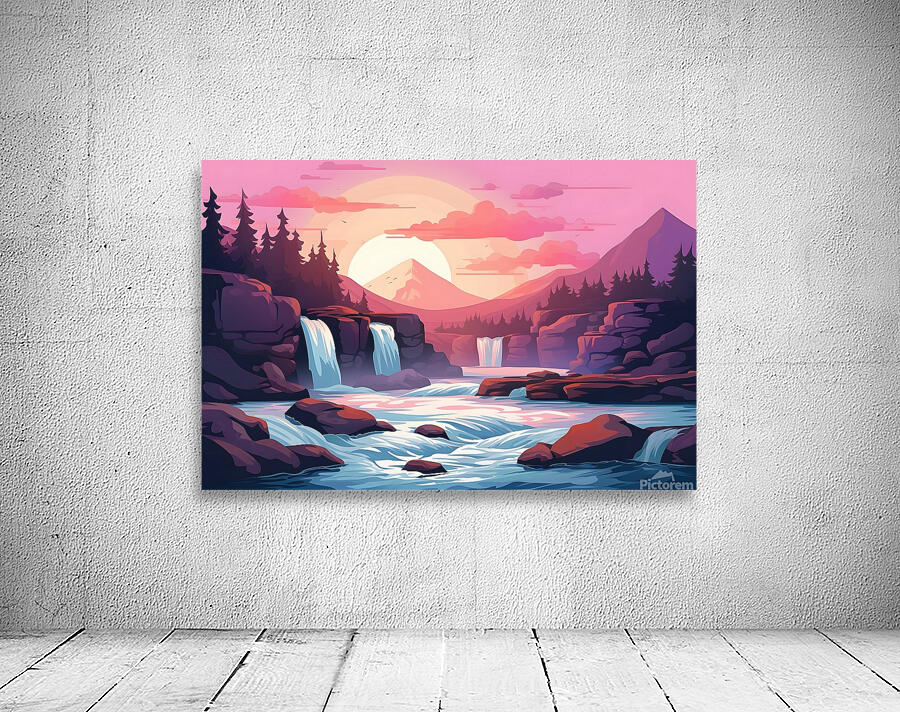 Waterfall Landscape 3 Wall Preview