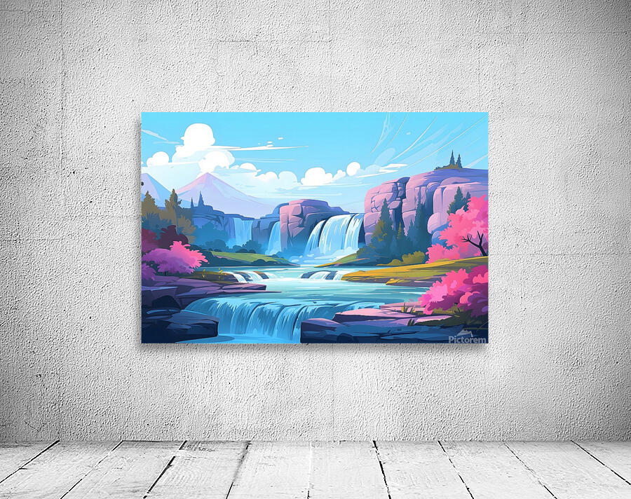 Waterfall Landscape 12 Wall Preview