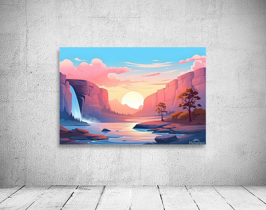 Waterfall Landscape 8 Wall Preview