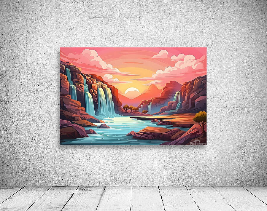 Waterfall Landscape 77 Wall Preview